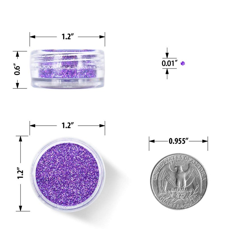 Wenida Glitter Wenida 12 Colors Holographic Cosmetic Laser Festival Powder Sequins Craft Glitter for Arts Face Hair Body Nail - Image 3